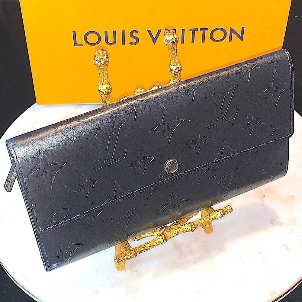 LOUIS VUITTON WALLET SARAH MONOGRAM BLACK MAT VINTAGE PORTEFEUILLE LONG